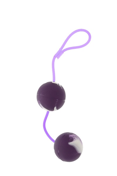 Вагинальные шарики Marbelized DUO BALLS, PURPLE , DT50503