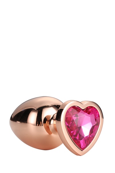 DT21790 Анальная пробка с сердцем GLEAMING LOVE ROSE GOLD PLUG MEDIUM , DT21790