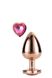 DT21790 Анальная пробка с сердцем GLEAMING LOVE ROSE GOLD PLUG MEDIUM , DT21790