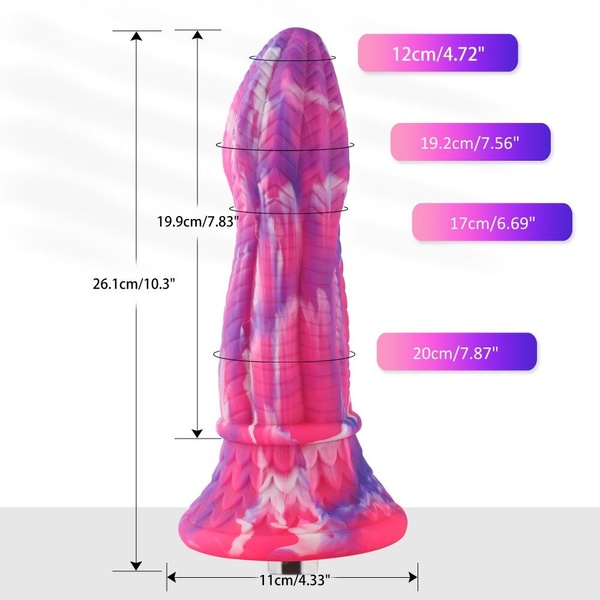 Фалоімітатор для секс-машин Hismith 10.3″ Silicone Monster Dildo Series, система кріплення KlicLok т , SO6216 SO6216 фото