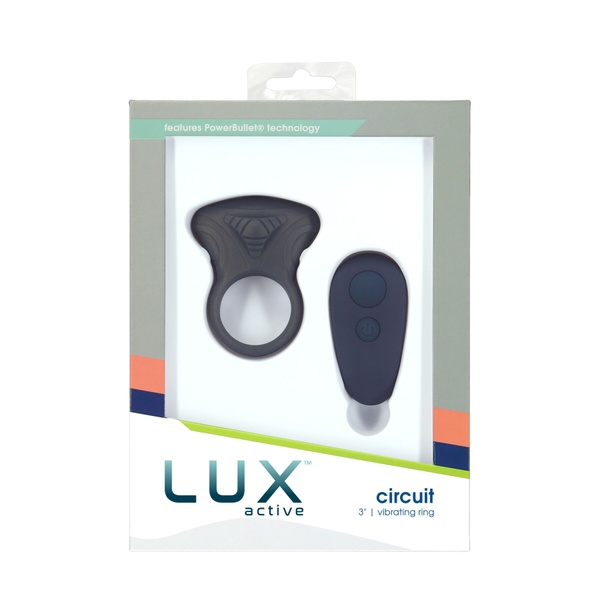 Эрекционное виброкольцо Lux Active Circuit Vibrating Cock Ring, пульт ДУ, 7 режимов вибрации Синий SO6843 SO6843 фото