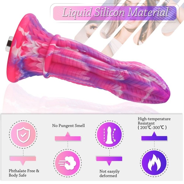 Фаллоимитатор для секс-машин Hismith 10.3″ Silicone Monster Dildo Series, система крепления KlicLok SO6216 SO6216 фото