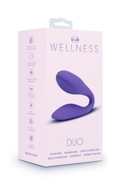 Универсальный вибратор для пар Blush WELLNESS DUO PURPLE , T331765