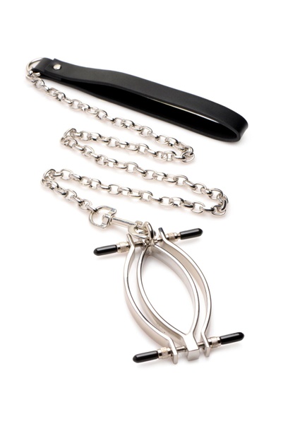 Затискач для статевих губ Master Series: Pussy Tugger Adjustable Vagina Clamp with Chain , SO8797 SO8797 фото