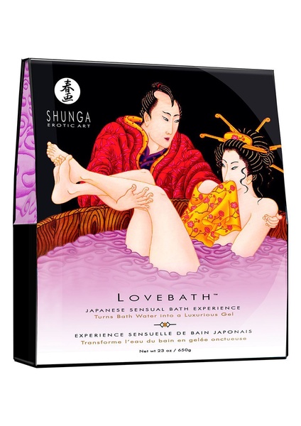 Гель для ванни Shunga LOVEBATH – Sensual Lotus 650 г, робить воду ароматним желе зі SPA-ефектом , SO2545 SO2545 фото