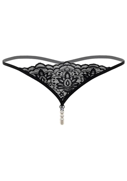 Стрінги з перлами S/M Daring Intimates, чорні , DI76027