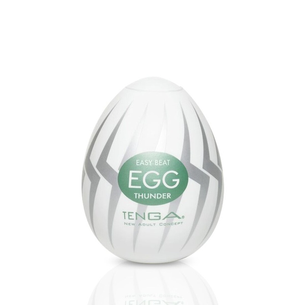 Мастурбатор-яйце Tenga Egg Thunder (блискавка) Білий, E23732 E23732 фото