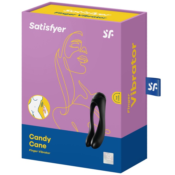 Вибратор на палец Satisfyer Candy Cane Black SO4653 SO4653 фото