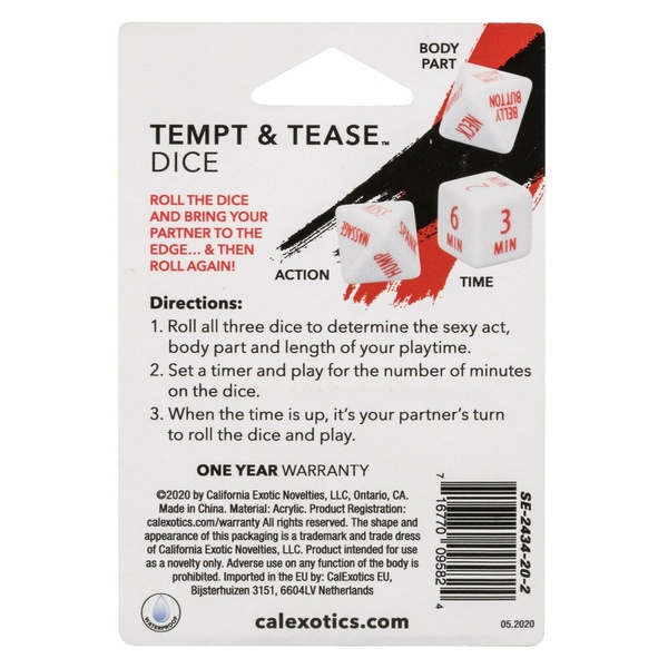 Секс гра кубики Cal Exotics Tempt & Tease Dice Tempt & Tease Dice , CE14262