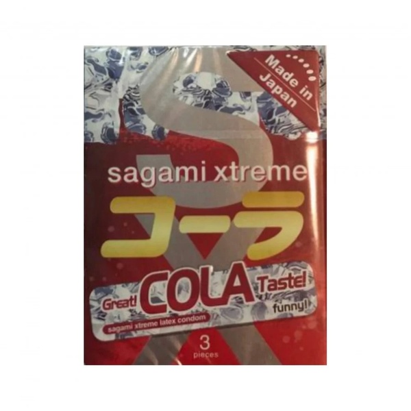 Супертонкие латексные презерваивы Sagami Xtreme Cola flavor 3 шт , 11915 11915 фото