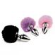 Анальная пробка FeelzToys - Bunny Tails Butt Plug Black SO5063