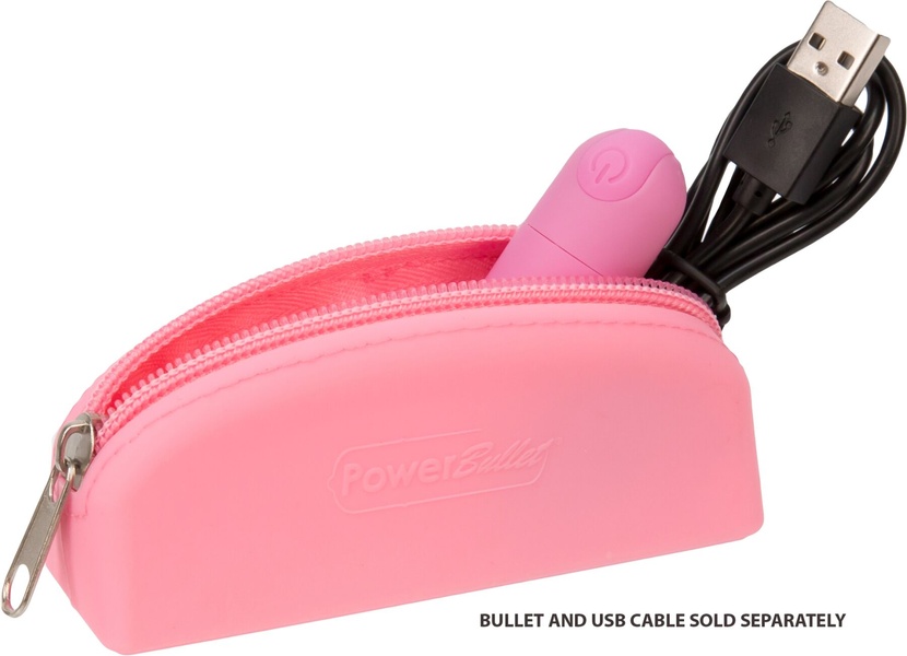 Сумка для зберігання секс-іграшок PowerBullet - Silicone Storage Zippered Bag Pink , SO5560 SO5560 фото