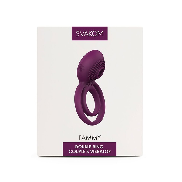 Подвійне ерекційне кільце з вібрацією Svakom Tammy Violet , SO4853 SO4853 фото