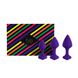 Набор силиконовых анальных пробок FeelzToys - Bibi Butt Plug Set 3 pcs Purple SO5064 SO5064 фото 1