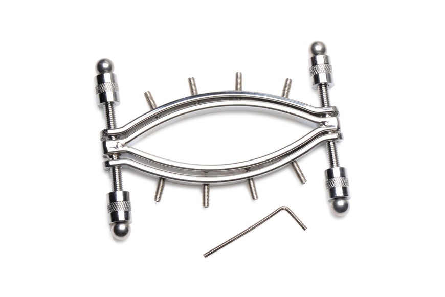 Затискач для вагіни Master Series: Spread 'Em Poker Vagina Clamp with Adjustable Pressure Screws, ши , SO8798 SO8798 фото