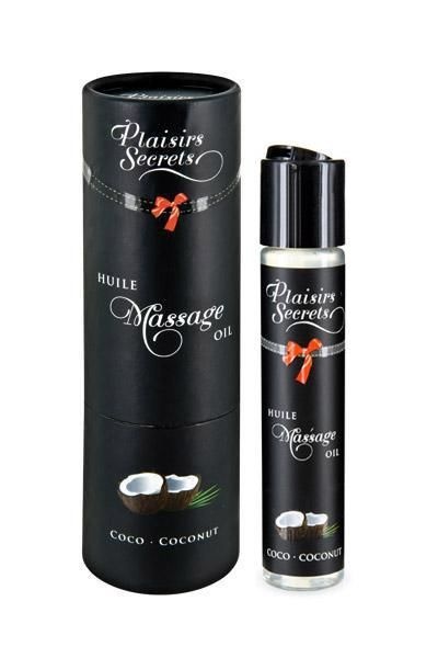 Масажна олія Plaisirs Secrets Coconut (59 мл) з афродизіаками, їстівна, подарункова упаковка , SO1838 SO1838 фото