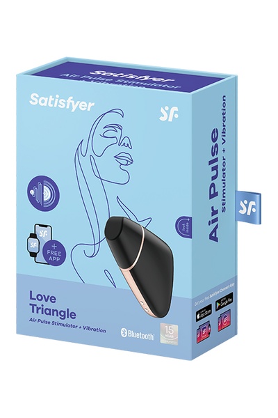 T360115 вакуумний стимулятор клітора SATISFYER LOVE TRIANGLE BLACK , T360115