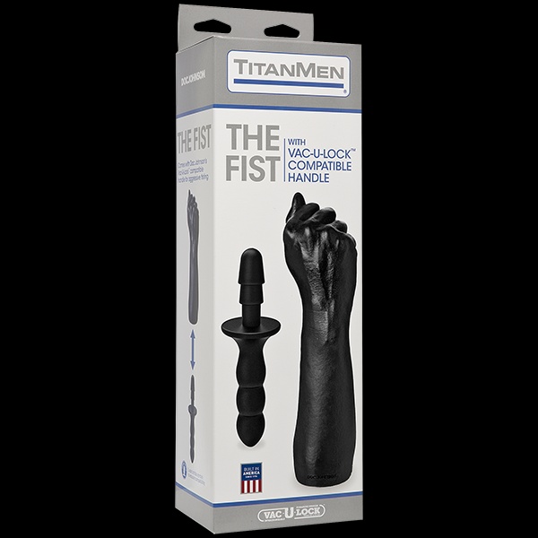 Кулак для фістинга Doc Johnson Titanmen The Fist with Vac-U-Lock Compatible Handle, діаметр 7,6 см Чорний, SO2809 SO2809 фото