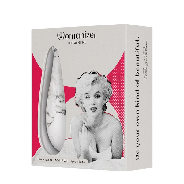 Вакуумний стимулятор клітора Womanizer Marilyn Monroe White Marble , W44003