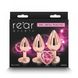 Набор анальных пробок с камнем Rear Assets Trainer Kit Heart Pink , NS18823