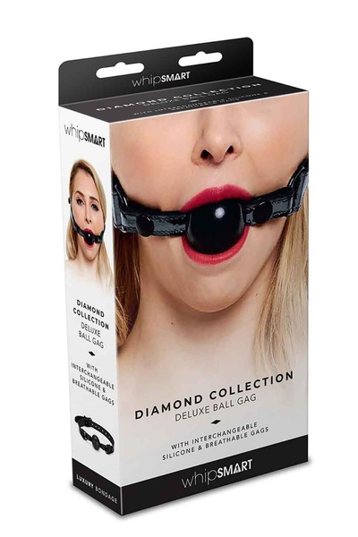 Кляп WHIPSMART DIAMOND BALL GAG BLACK , T160606