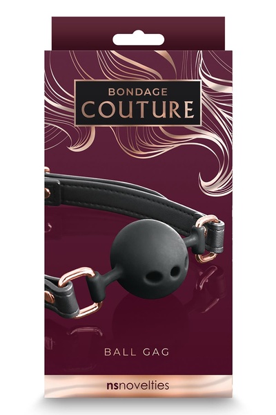 Кляп NS Novelties BONDAGE COUTURE BALL GAG BLACK , T280951