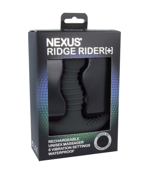 Массажер простаты с вибрацией Nexus Ridge Rider Plus Black, макс диаметр 3,7см, перезаряжаемый Черный RR001 RR001 фото