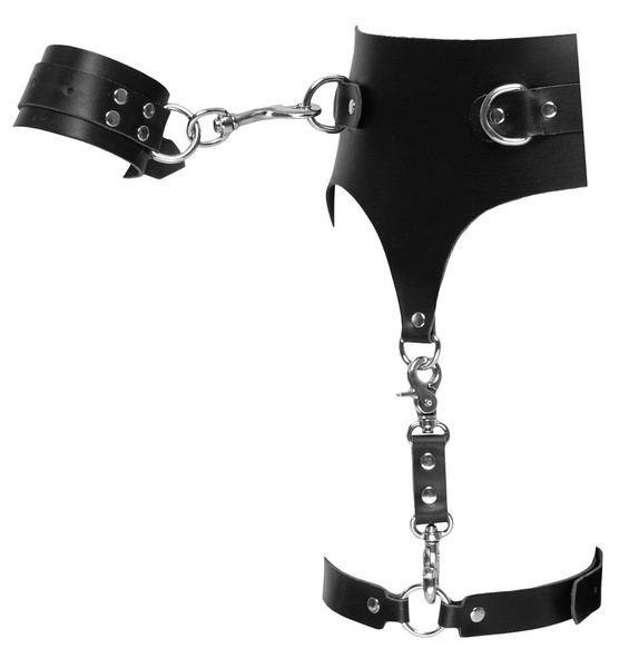 Пояс с фиксаторами Leather Suspender Belt S/M ZADO , 621111