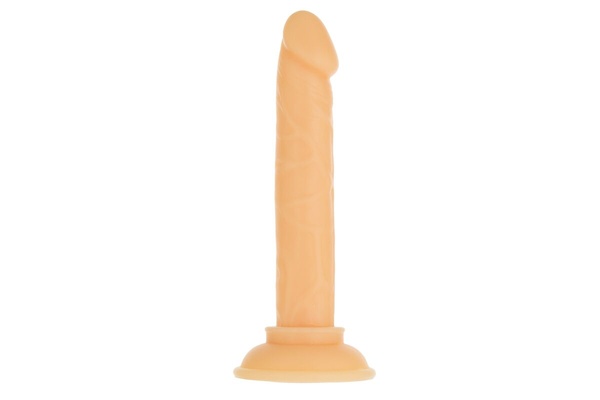 Фаллоимитатор ADDICTION Tino 5.25″ Silicone Dildo, присоска, диаметр 1,9 см, вибропуля в подарок Телесный SO7754 SO7754 фото