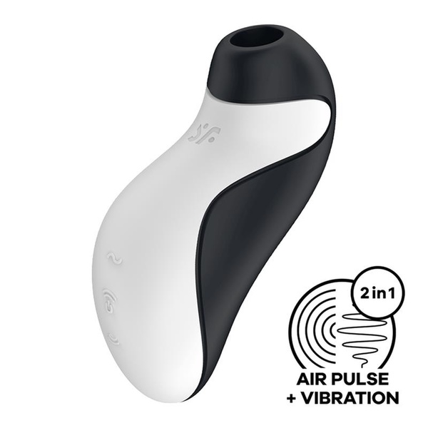 Вакуумный клиторальный стимулятор + вибрация SATISFYER ORCA WHITE , T360533