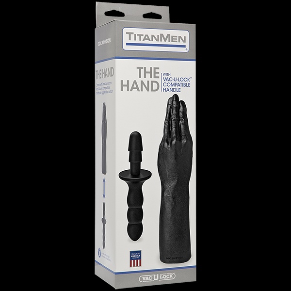 Рука для фістингу Doc Johnson Titanmen The Hand with Vac-U-Lock Compatible Handle, діаметр 6,9 см Чорний, SO2810 SO2810 фото