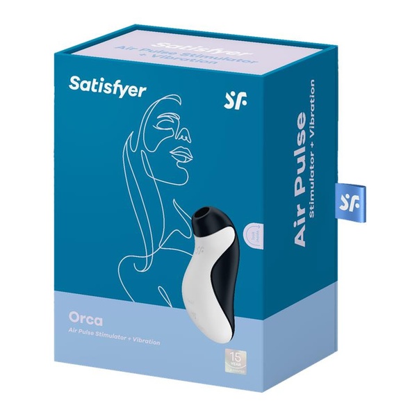 Вакуумний кліторальний стимулятор + вібрація SATISFYER ORCA WHITE, T360533