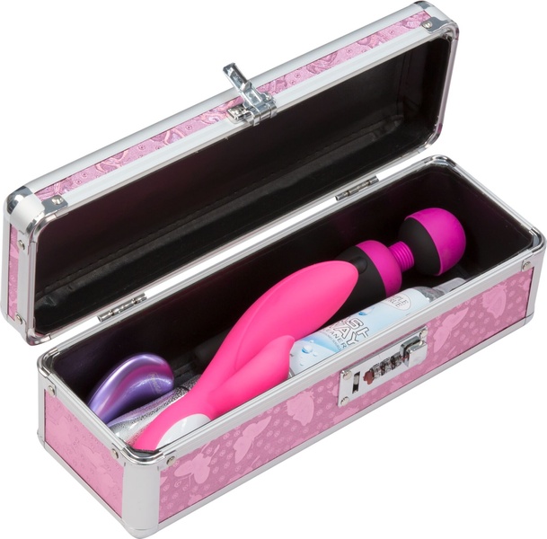 Кейс для зберігання секс-іграшок BMS Factory - The Toy Chest Lokable Vibrator Case Pink з кодовим за Розовый SO5563 SO5563 фото