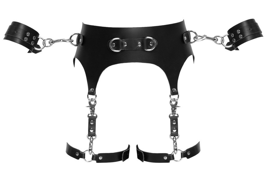 Пояс із фіксаторами Leather Suspender Belt S/M ZADO, 621111