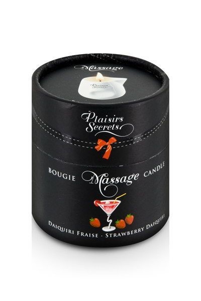 Массажная свеча Plaisirs Secrets Strawberry Daiquiri (80 мл) подарочная упаковка, керамический сосуд SO1855 SO1855 фото