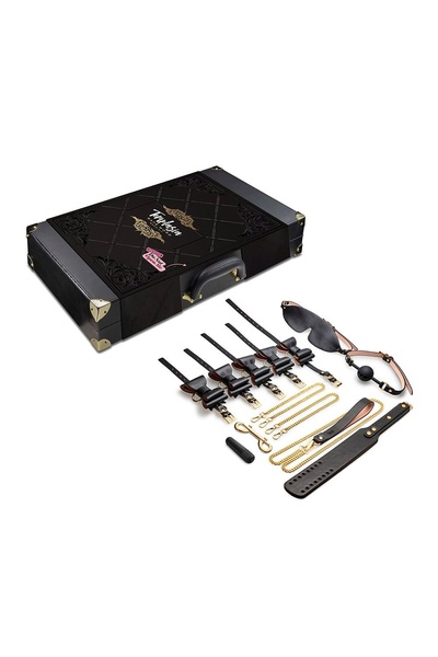 Набір для БДСМ у валізі, 10 предметів Temptasia Safe Word Bondage Kit With Suitcase Black , T331967