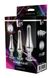 Набор анальных пробок конической формы Dream Toys GLEAMING LOVE PLEASURE SET SILVER , DT21874