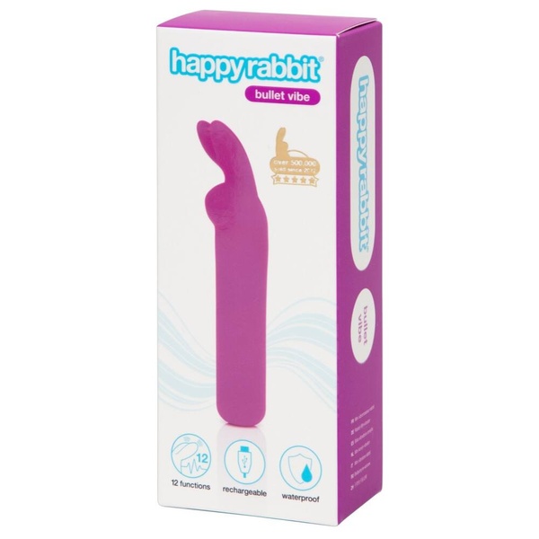 Міні вібратор Happy Rabbit Rechargeable Bullet Purple , FS84678