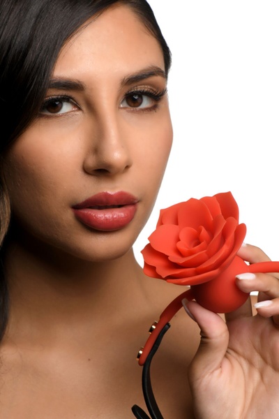 Силиконовый кляп с розой Master Series: Blossom Silicone Rose Gag – Red SO8801 SO8801 фото