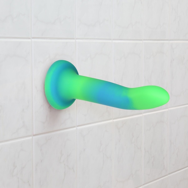 Светящийся в темноте фаллоимитатор ADDICTION Rave 8″ Glow in the Dark Dildo Blue Green, 20,3 см SO6849 SO6849 фото