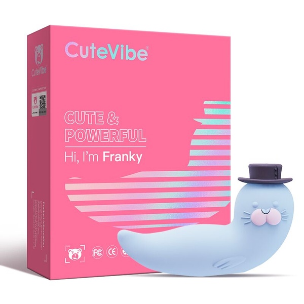 Вакуумний вібратор CuteVibe Franky Blue , SO6549 SO6549 фото