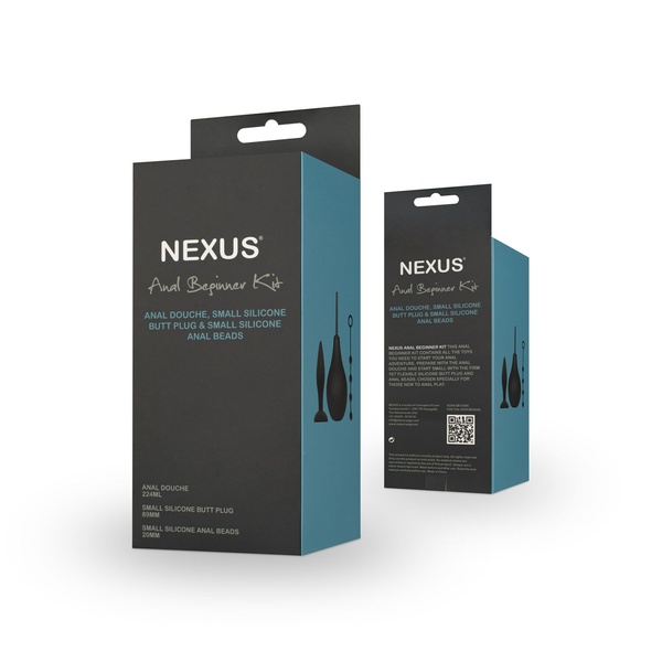 Набор новичка для анальной стимуляции Nexus ANAL BEGINNER KIT, спринцовка 224 мл, анальные бусы 20 м SO6641 SO6641 фото