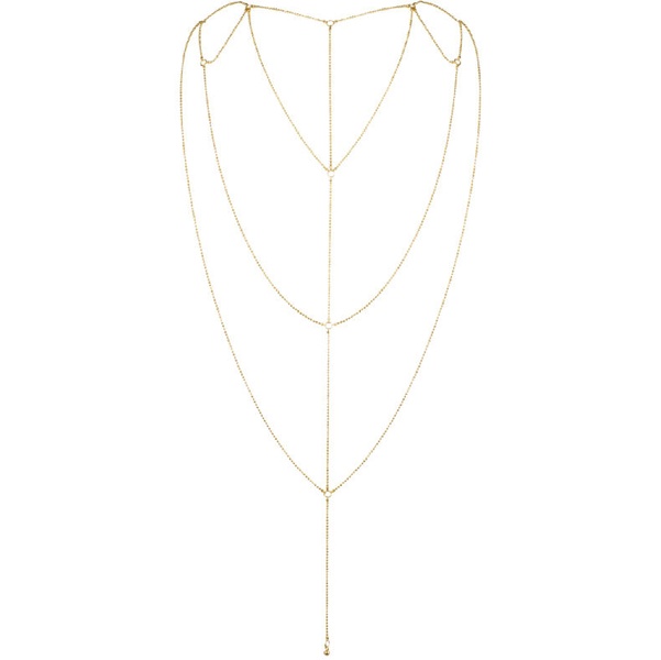 Цепочка для спины Bijoux Indiscrets Magnifique Back and Cleavage Chain - Gold, украшение для тела , В0266