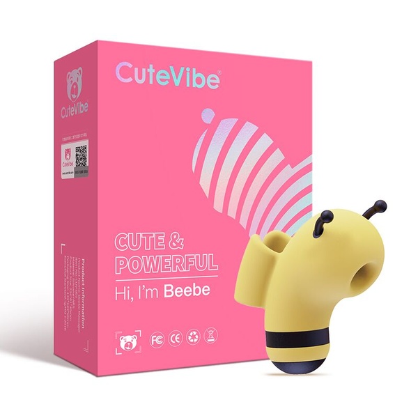 Вакуумний стимулятор із мікрострумами CuteVibe Beebe Yellow, на палець , SO6550 SO6550 фото