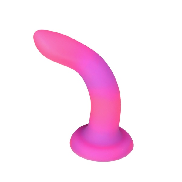 Фалоімітатор, що світиться в темряві, ADDICTION Rave 8″, Glow in the Dark Dildo Pink Purple, 20,3 см , SO6850 SO6850 фото