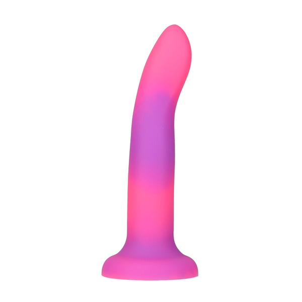 Фалоімітатор, що світиться в темряві, ADDICTION Rave 8″, Glow in the Dark Dildo Pink Purple, 20,3 см , SO6850 SO6850 фото