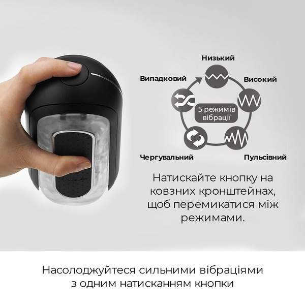 Вібромастурбатор Tenga Flip Zero Electronic Vibration Black, змінна інтенсивність, розкладний Чорний, SO2445 SO2445 фото