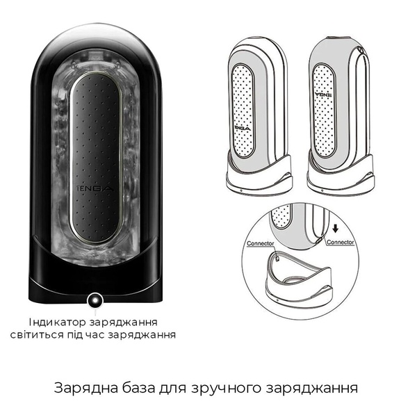 Вібромастурбатор Tenga Flip Zero Electronic Vibration Black, змінна інтенсивність, розкладний Чорний, SO2445 SO2445 фото