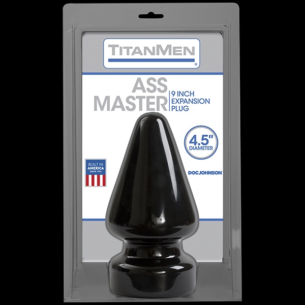 Пробка для фістінгу Doc Johnson Titanmen Tools - Butt Plug - 4.5 Inch Ass Master, діаметр 11,7 см Чорний, SO2812 SO2812 фото