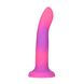 Светящийся в темноте фаллоимитатор ADDICTION Rave 8″ Glow in the Dark Dildo Pink Purple, 20,3 см SO6850 SO6850 фото 1